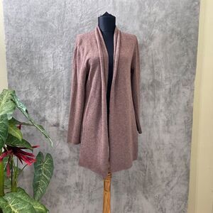 Elegant Open Front Cardigan - Tan